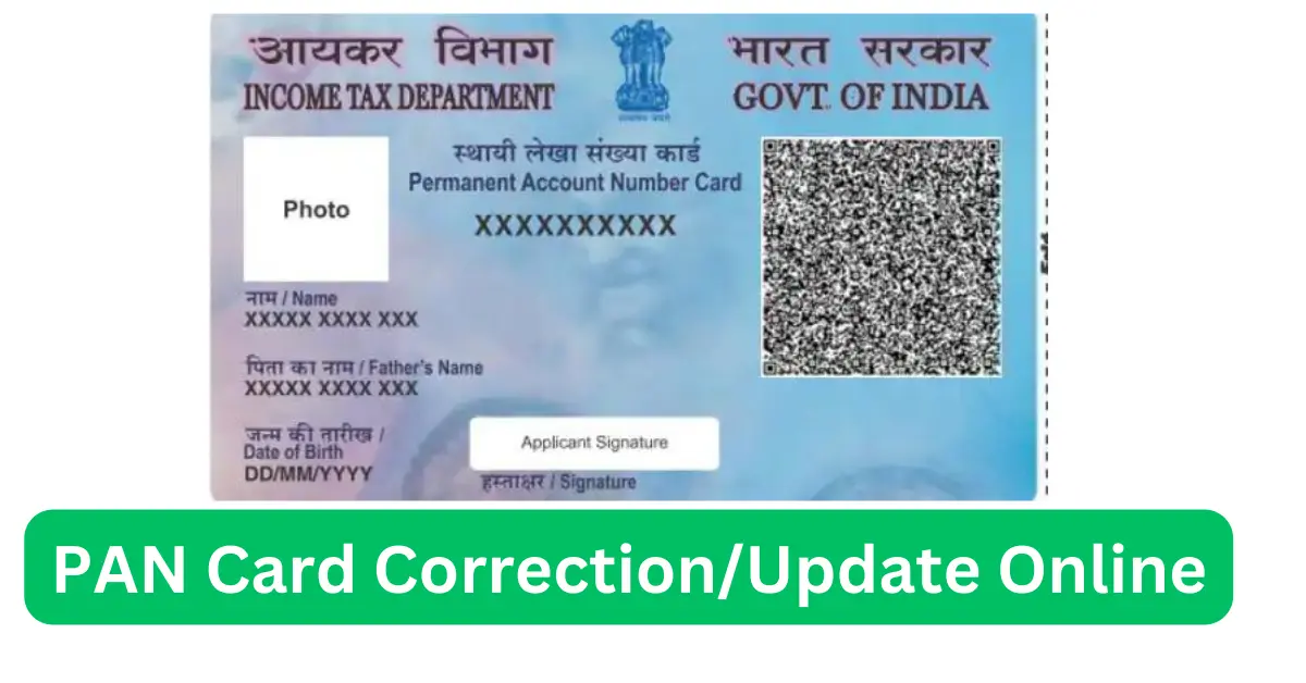 PAN Card Correction Online 2024